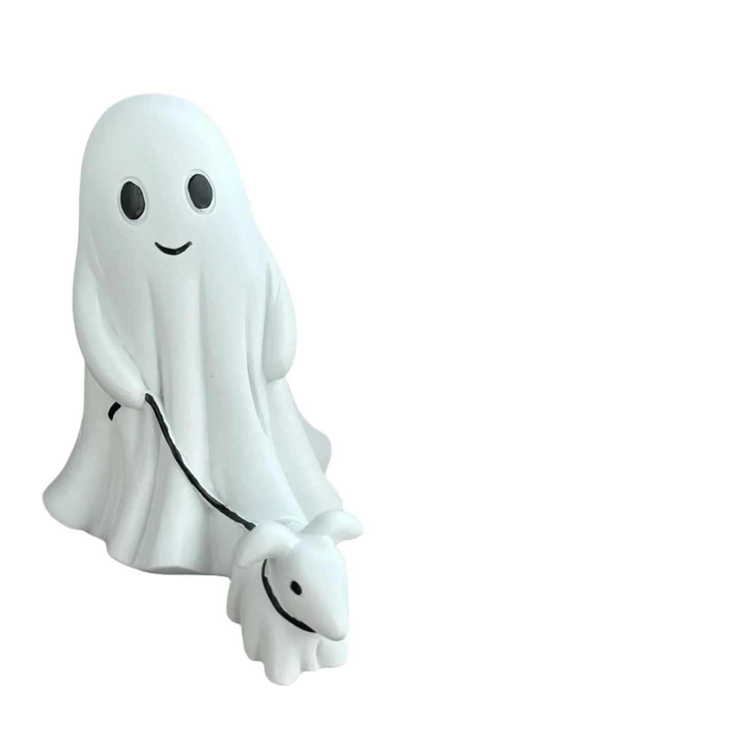 Halloween Ghost Walking Dog Statue