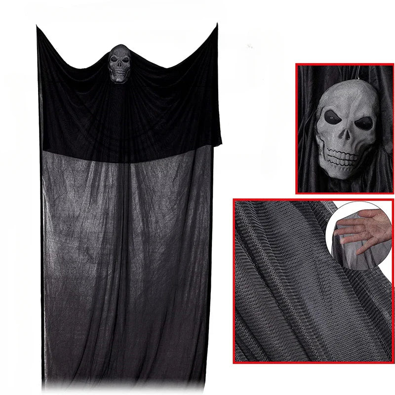 Halloween Hanging Skull Ghost with LED Sound