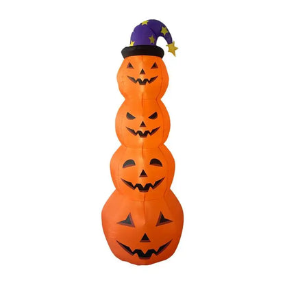 Halloween Inflatable LED Wizard Pumpkin Yard Decoration