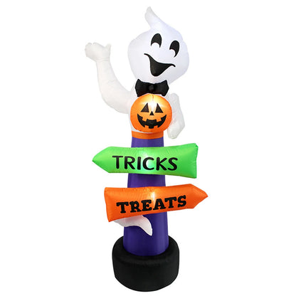 Halloween Inflatable Glowing Signpost Outdoor Decoration