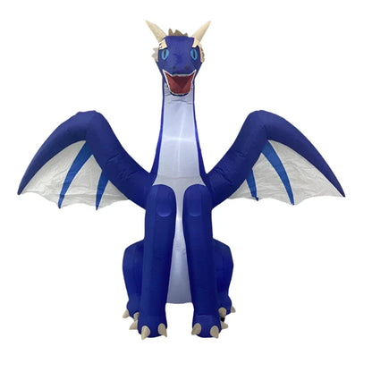 Giant Inflatable Dragon with LEDs for Halloween