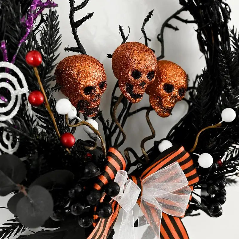 Halloween Skull Wreath for Front Door