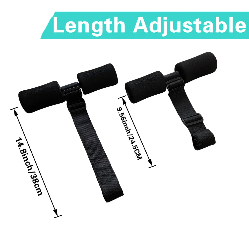 Hamstring Curl Strap for Nordic & Ab Workouts Black