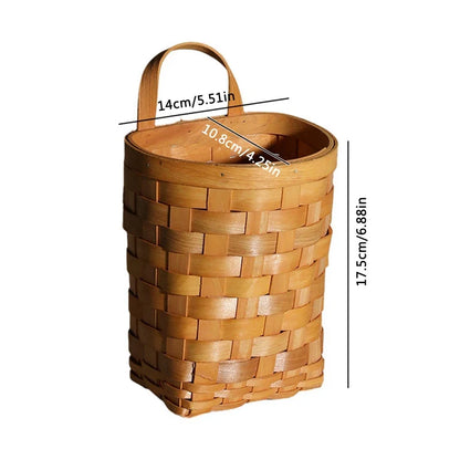 Wall Hanging Wicker Flower Basket for Home Decoration