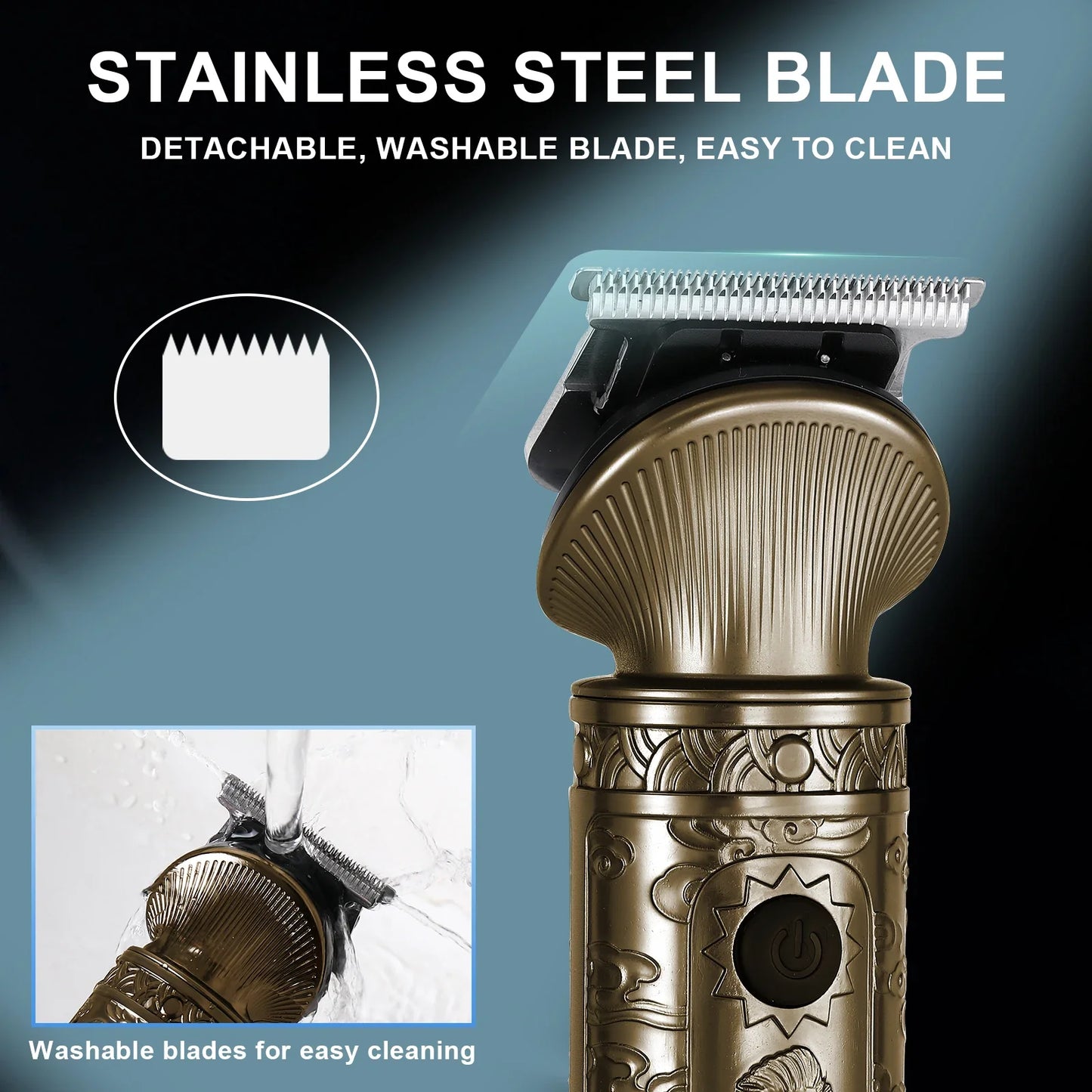 6 in 1 Hair Clipper And Trimmer Set USB Rechargeable for Men Bronze