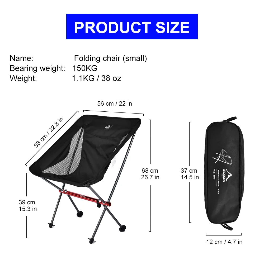 Folding Camping Chair - Beach Chaise Longue for Leisure and Picnic