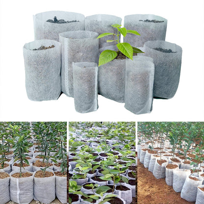 100Pcs Biodegradable Non-woven Seedling Pots