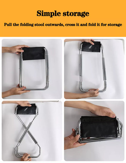 Folding Portable Outdoor Stool - Ultra-Light Bench for Travel and Camping