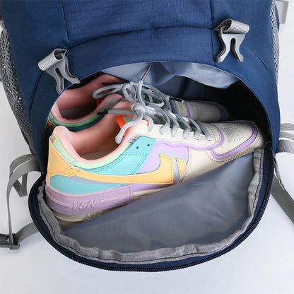 Waterproof Hiking Backpack Camping Rucksack Blue