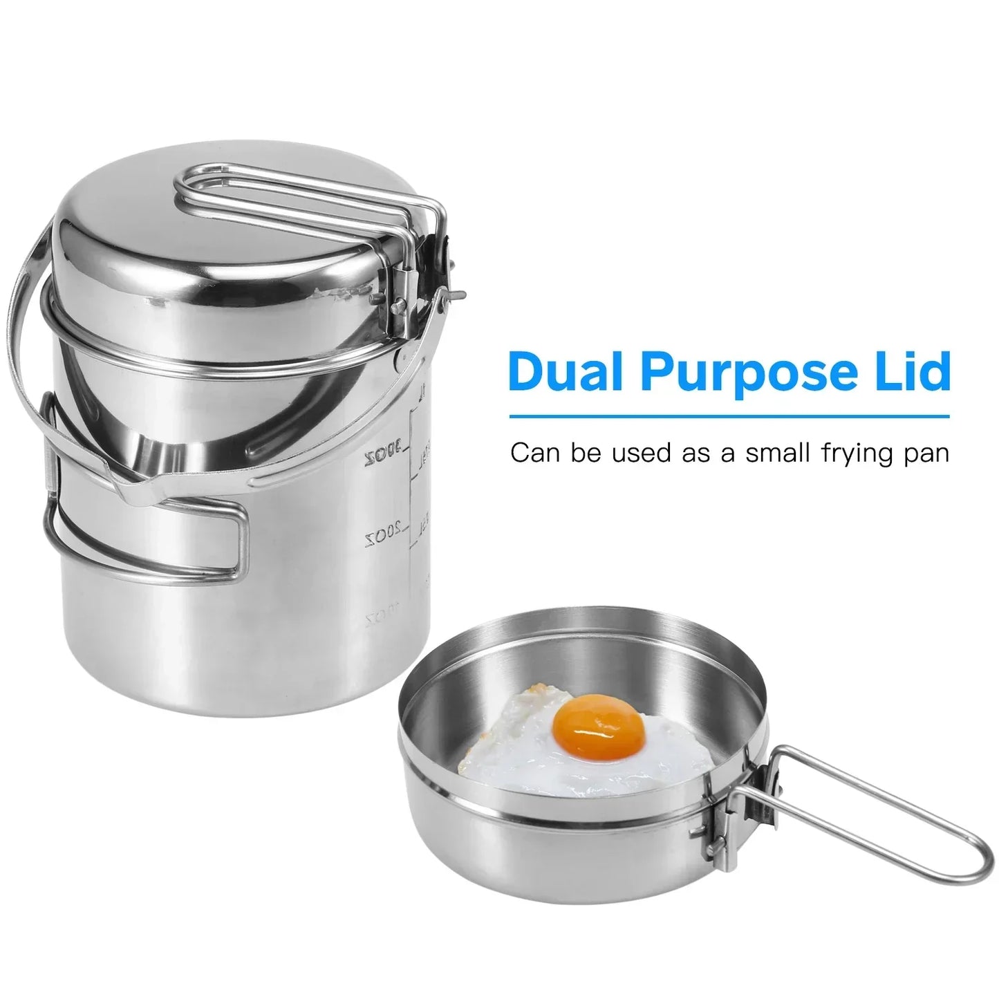 1L Stainless Steel Cooking Kettle Portabl