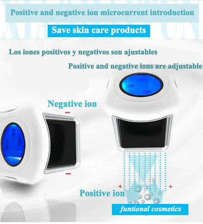Handheld Galvanic Spa Nu Electroporator Skin Tightening Face Lift Microcurrent Facial Machine Galvanic Current Device Skin Care