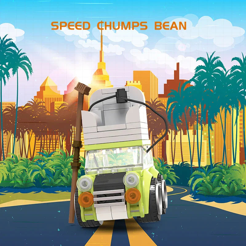 87 PCS Mr. Beans Mini Green Car Roof