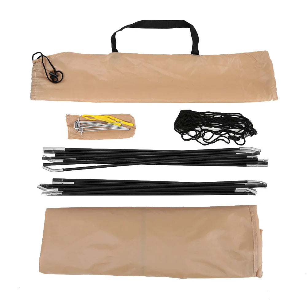 Portable Outdoor Privacy Tent Pop-Up Shower And Toilet Shelter Khaki