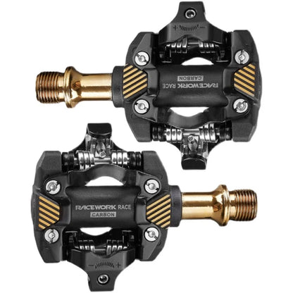 Self-Locking SPD Mountain Bike Pedals Carbon Gold