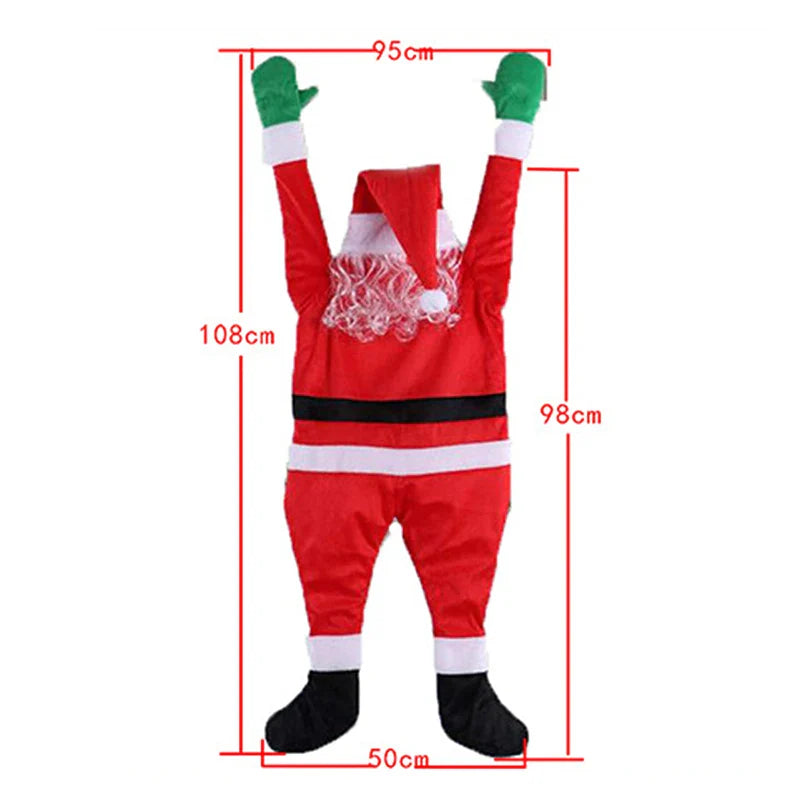 Festive 108cm Santa Claus Hanging Doll for Christmas Decor