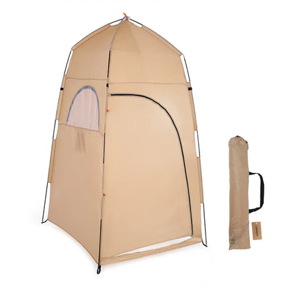 Portable Outdoor Privacy Tent Pop-Up Shower And Toilet Shelter Khaki