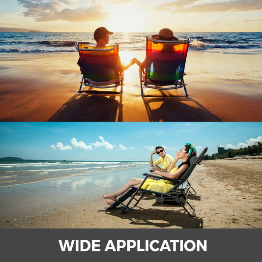 Outdoor Folding Camp Chair with Backrest & Footrest