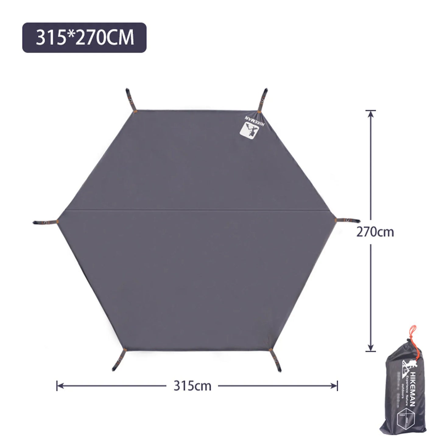 Waterproof Hexagonal Ground Cloth Mat for Camping