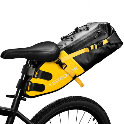 Waterproof 13L Bike Saddle Bag Foldable Rear Tail Trunk Yellow