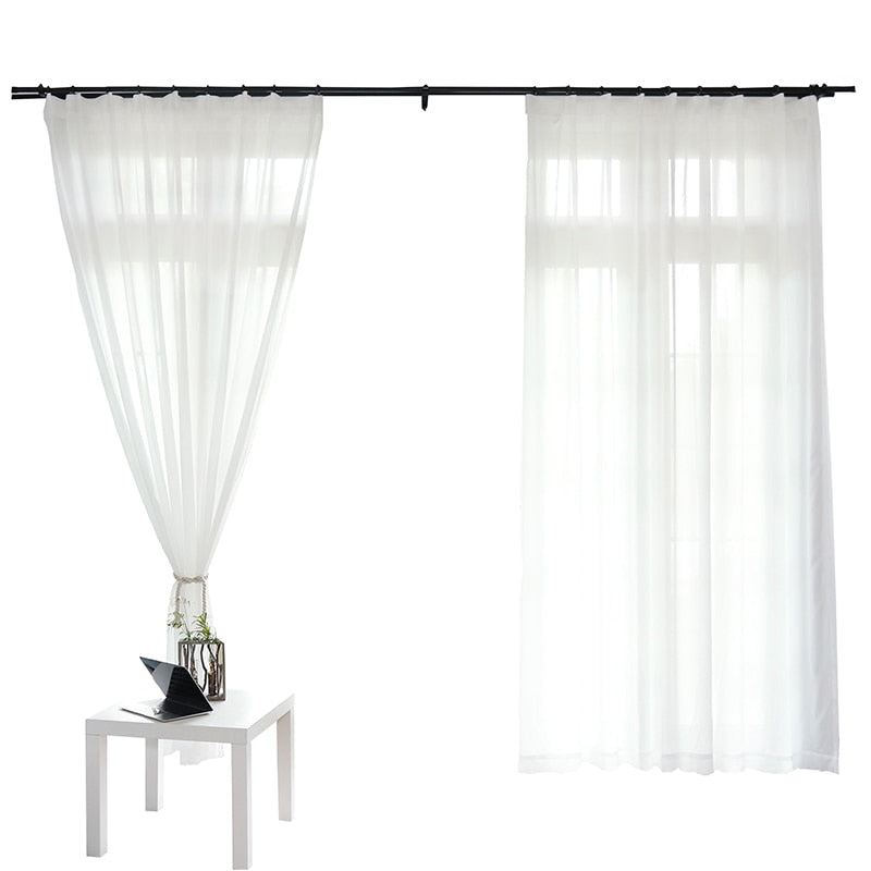White Tulle Curtains