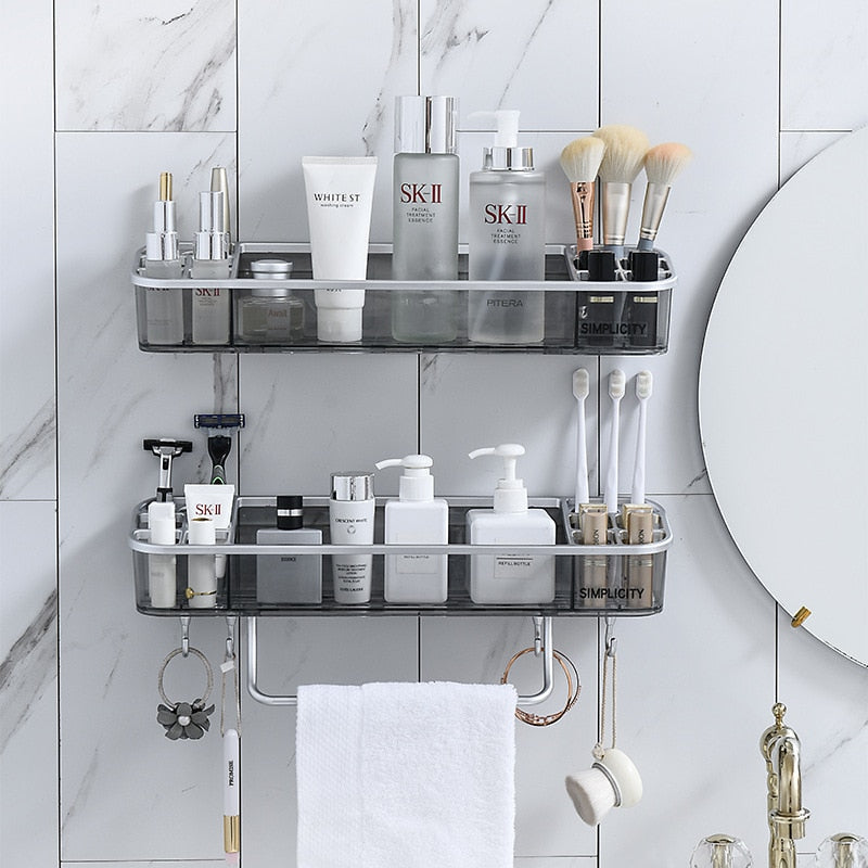 Punch-free Bathroom Shelf