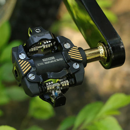 Self-Locking SPD Mountain Bike Pedals Carbon Gold