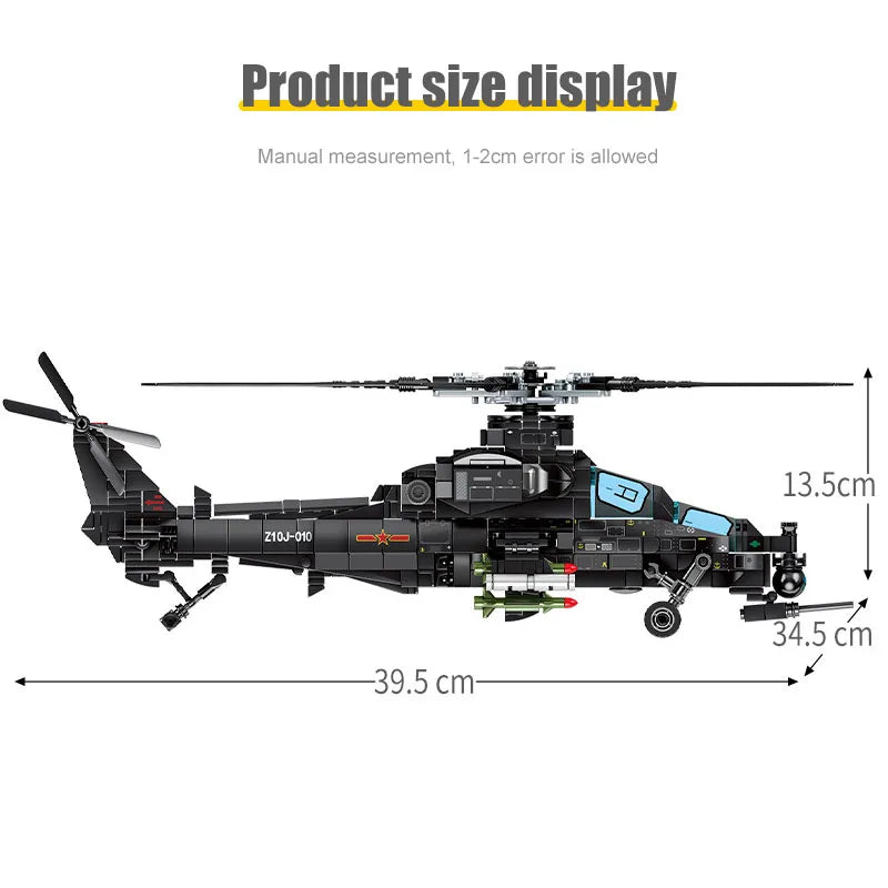 704PCS Military Helicopter Toy