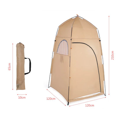 Portable Outdoor Privacy Tent Pop-Up Shower And Toilet Shelter Khaki