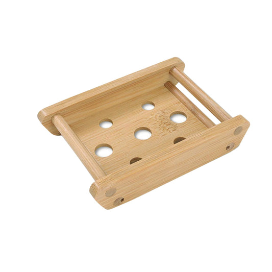 Wooden Natural Bamboo Soap Dishes Tray Holder