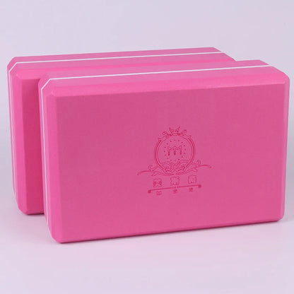 High-Density Hard EVA Yoga Block with Belt (Pink)