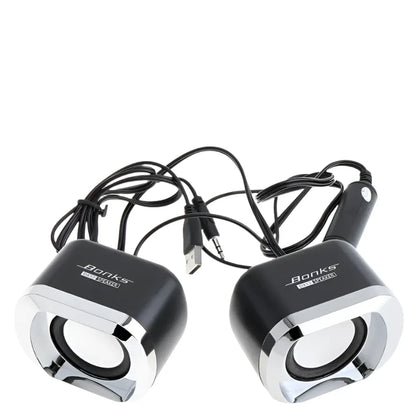 Portable Bass Computer Speakers with Subwoofer (Black)