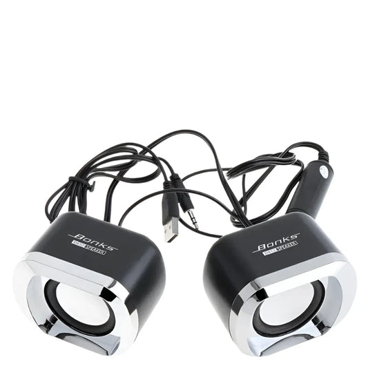 Portable Bass Computer Speakers with Subwoofer (Black)