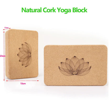 Natural Cork Yoga Block for Body Shaping (Beige)