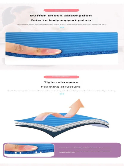 Thickened High Elastic Blue Yoga Mat