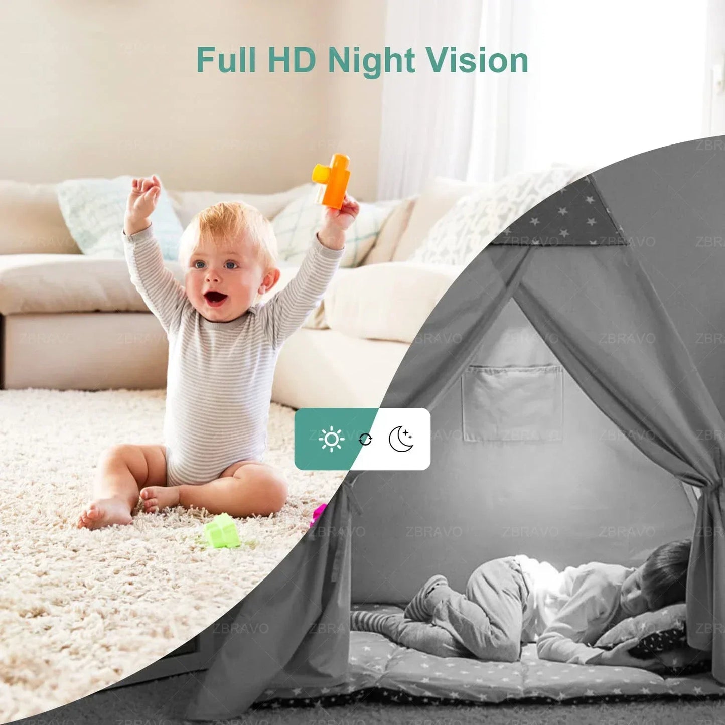 Mini Wifi Camera Night Vision Baby Monitor