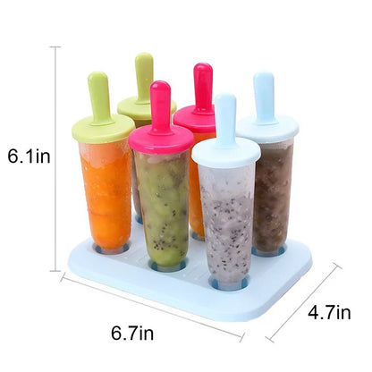 Ice Pop Molds Reusable Popsicle Cube Maker