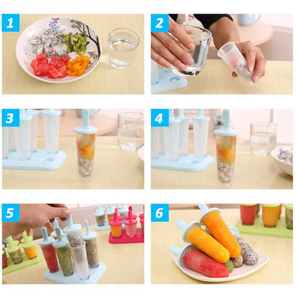 Ice Pop Molds Reusable Popsicle Cube Maker