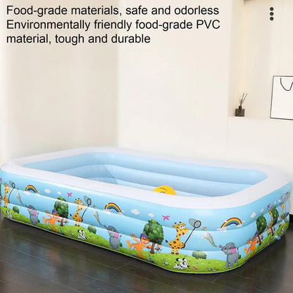 Kids Inflatable Swimming Pool with Multi-Size Bathing Tub