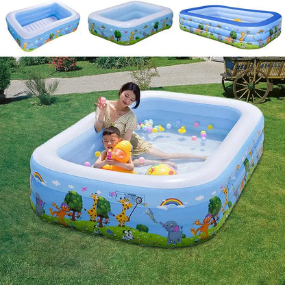 Kids Inflatable Swimming Pool with Multi-Size Bathing Tub