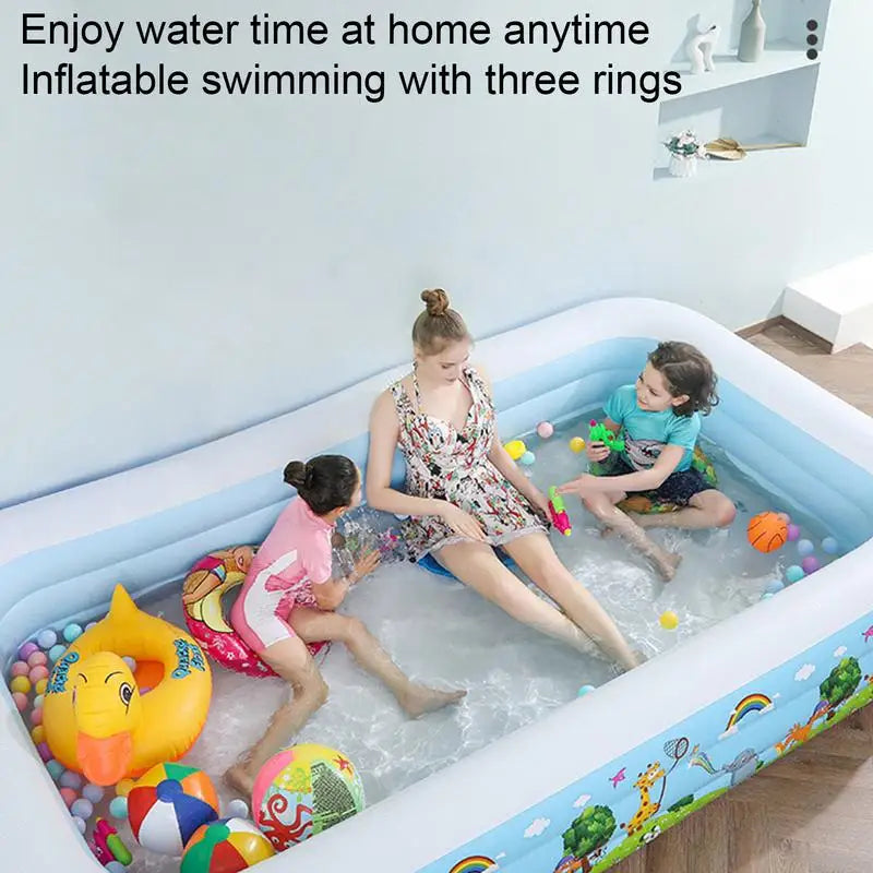 Kids Inflatable Swimming Pool with Multi-Size Bathing Tub