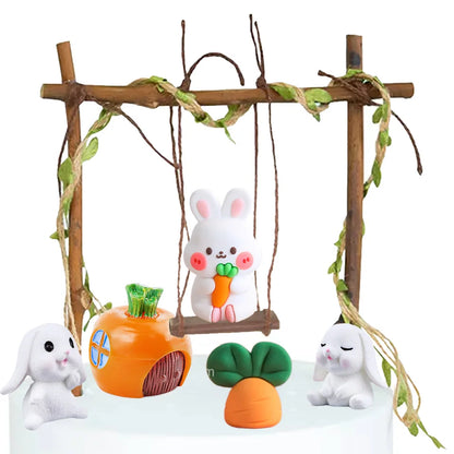 Jungle Animal Cake Topper Set for Kids Party