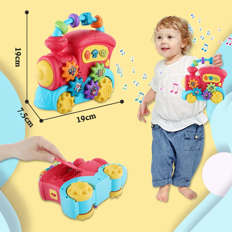 Kids Musical Train Toy for Toddlers with Lights and Sounds