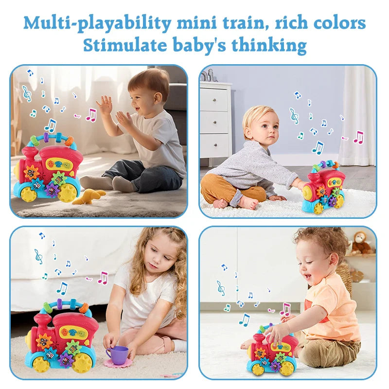 Kids Musical Train Toy for Toddlers with Lights and Sounds
