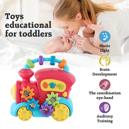 Kids Musical Train Toy for Toddlers with Lights and Sounds