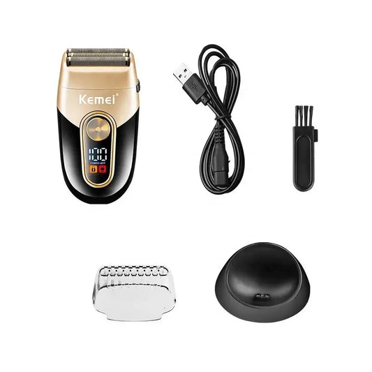 High Quality Electric Shaver Three-Blade Foil Trimmer Razor Gold
