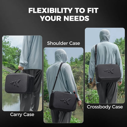 Fishing Tackle Reel Case with Shockproof Dividers