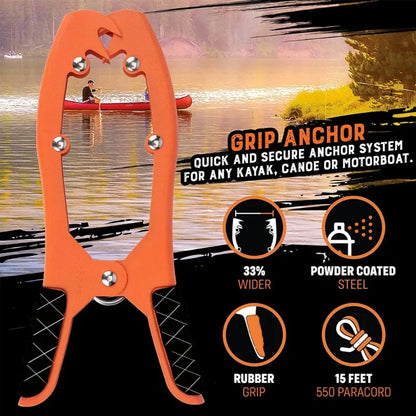 Kayak Anchor Gripper with Large Clamping Mouth
