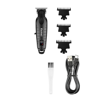 Salon Grade Electric Hair Clipper Powder Metallurgical Blade Black