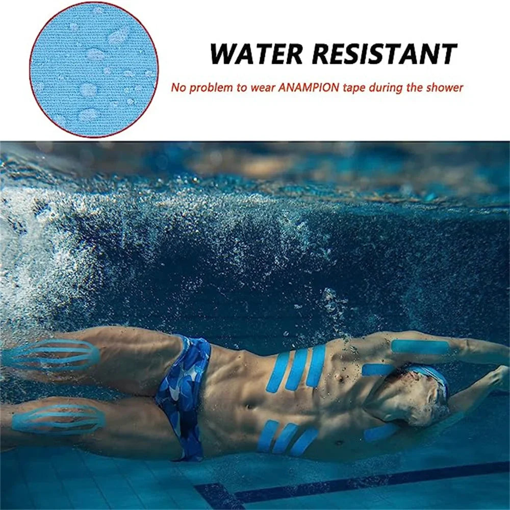 Pro Athletic Kinesiology Tape 20 Precut Strips Blue