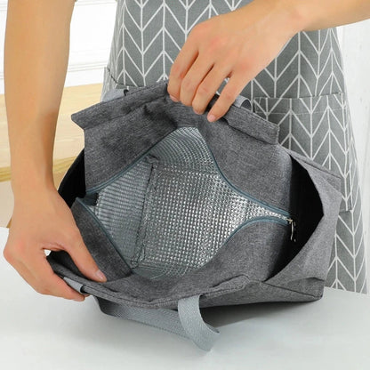 Large Capacity Waterproof Insulated Cooler Bag (Grey)
